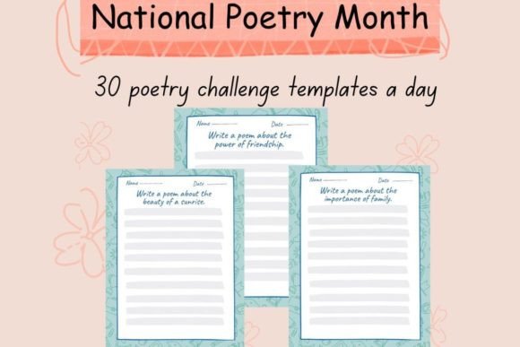 30 Poetry Challenge Templates a Day: Spark Student Creativity