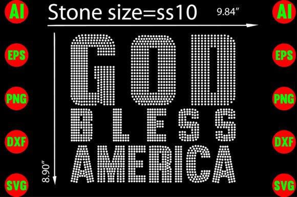 Celebrate with Style: God Bless America Rhinestone Templates
