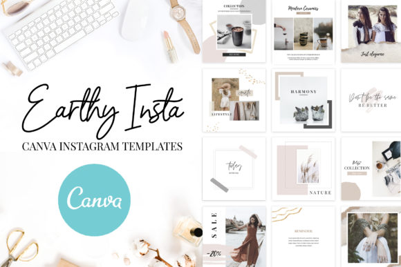 Earthy Canva Instagram Templates for a Natural Brand Look