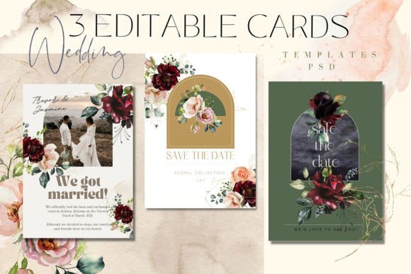 Elegant Wedding Announcements: Editable Wedding Card Templates