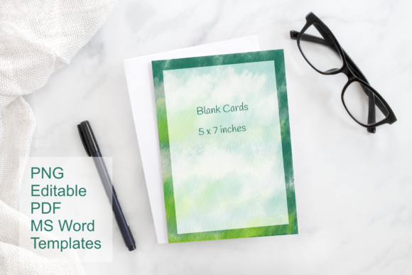 Elevate Your Stationery with Green Watercolor Card Templates