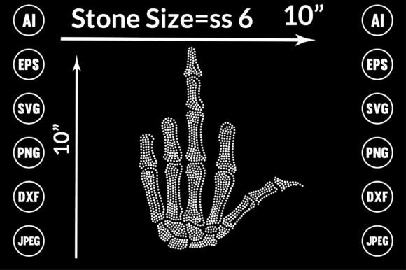 Hand ,Skull Rhinestone Templates: Ready-to-Use Designs for Bold Projects