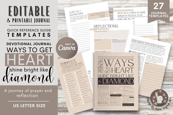Heart Shine Bright Like a Diamond: A Devotional Journal Journey