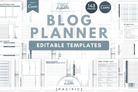 Master Your Blog: The PACIFIC Planner Canva Templates