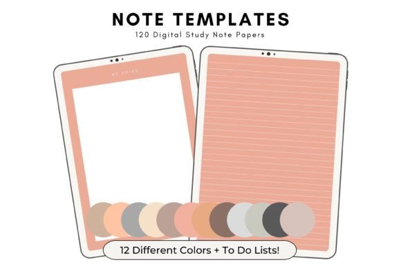 Peachy Neutral Digital Note Templates for Organized Creativity