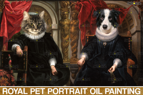 Royal Pet Portrait Templates Vol.7: Elevate Your Designs