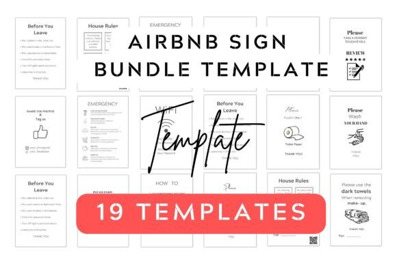 Streamline Your Rental with Airbnb Sign Bundle Templates