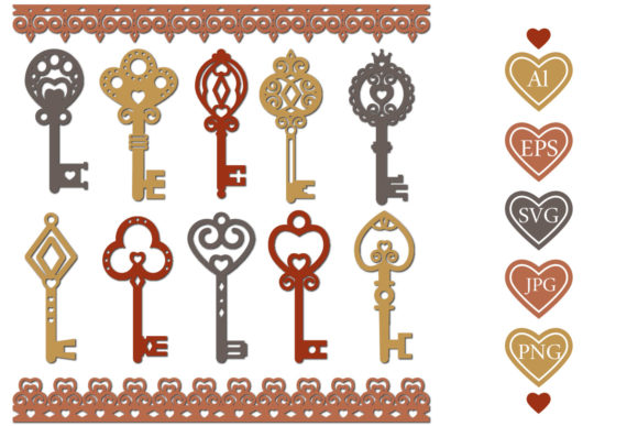 Unlock Creative Potential with Vintage Key Templates and Stencils
